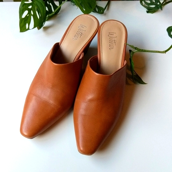 Wittners brown leather wedge shoes Size 38 AU size 7.5 - Picture 2 of 8